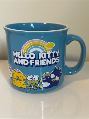 Sanrio 20 OZ. Hello Kitty and Friends Bright Blue Ceramic Mug